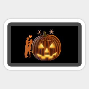 Halloween pumpkin love Sticker